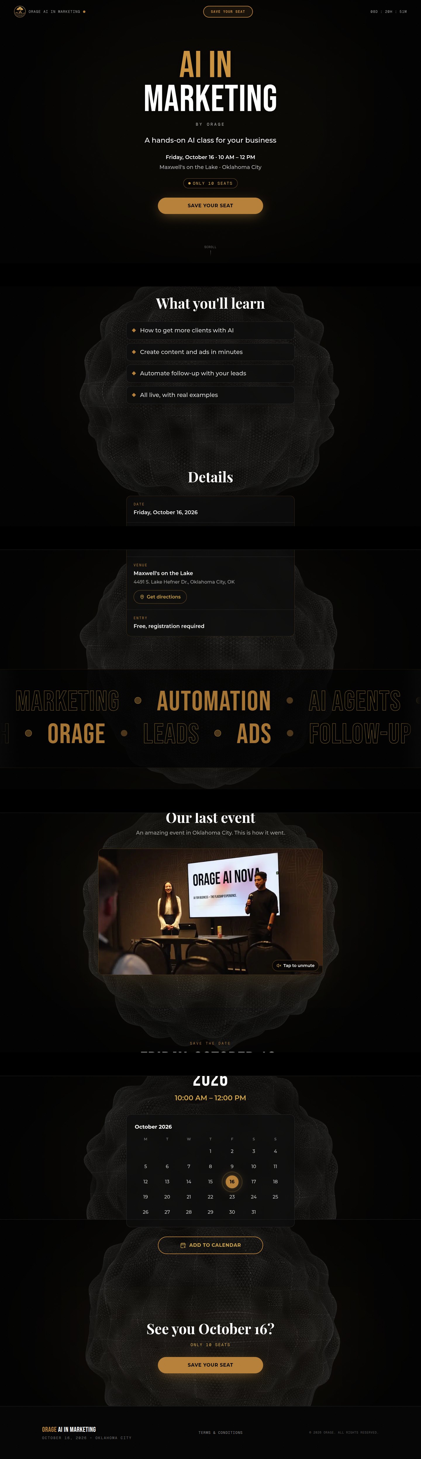 AI in Marketing landing page
