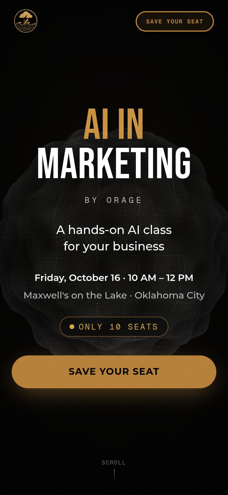 The landing page